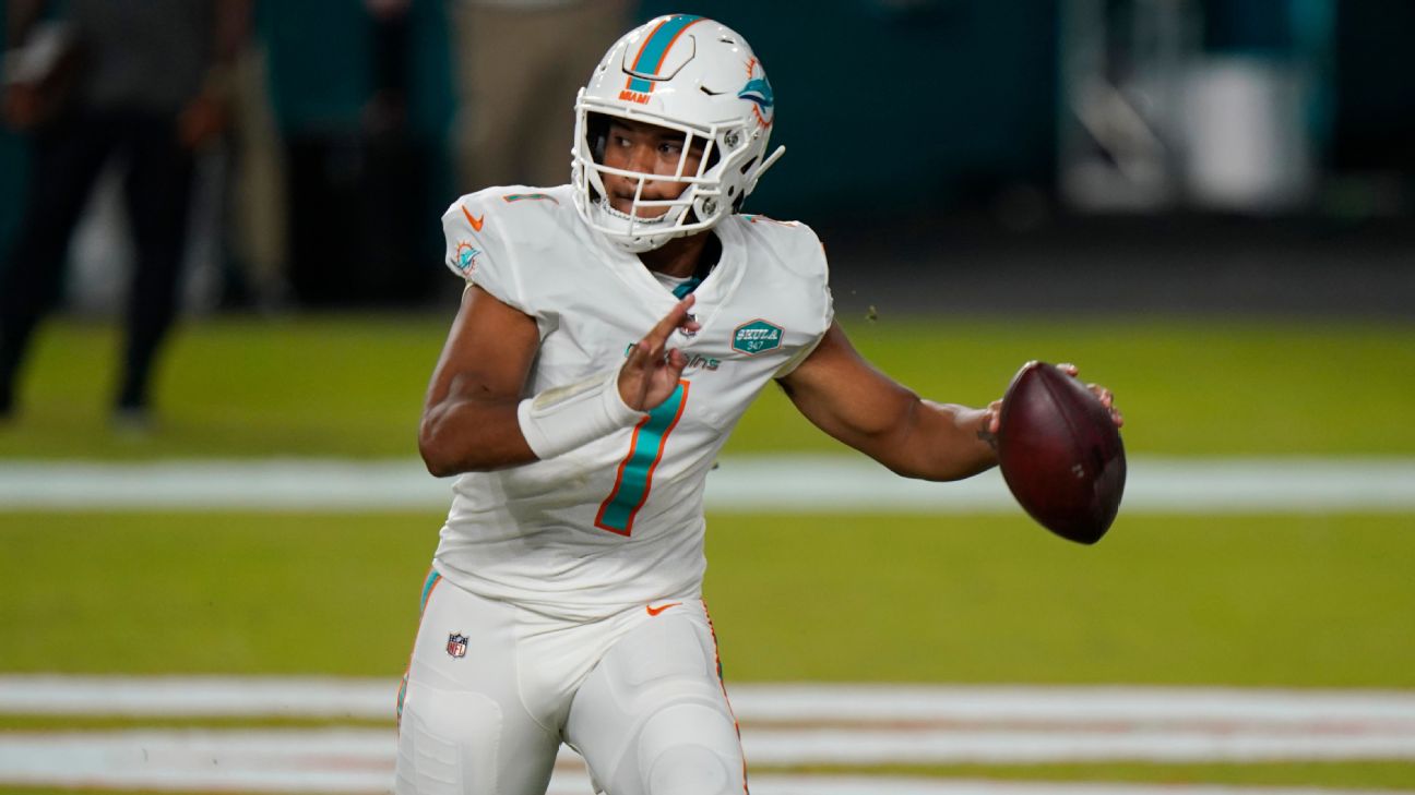 Tua Tagovailoa makes NFL debut for Miami Dolphins