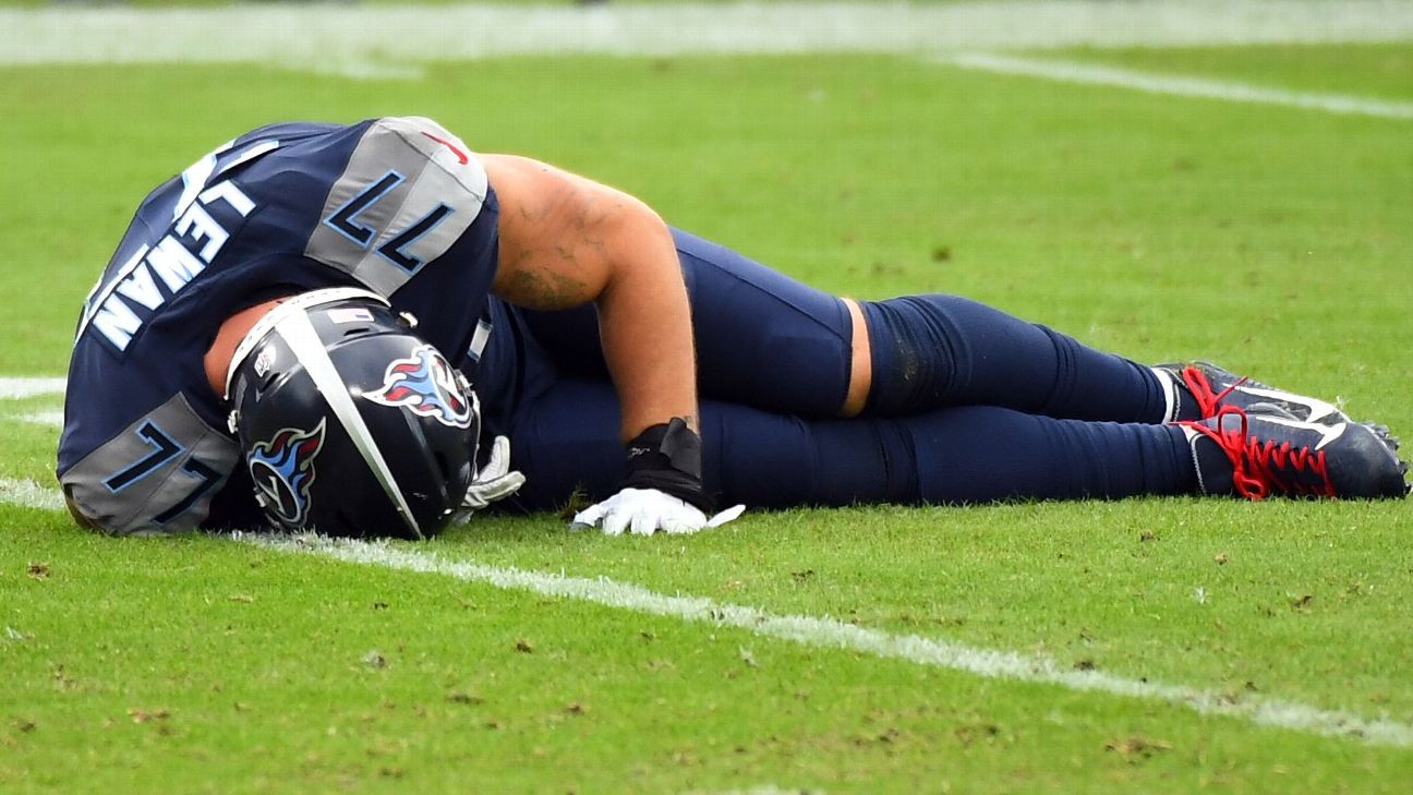 Titans left tackle Taylor Lewan confirms he tore his ACL