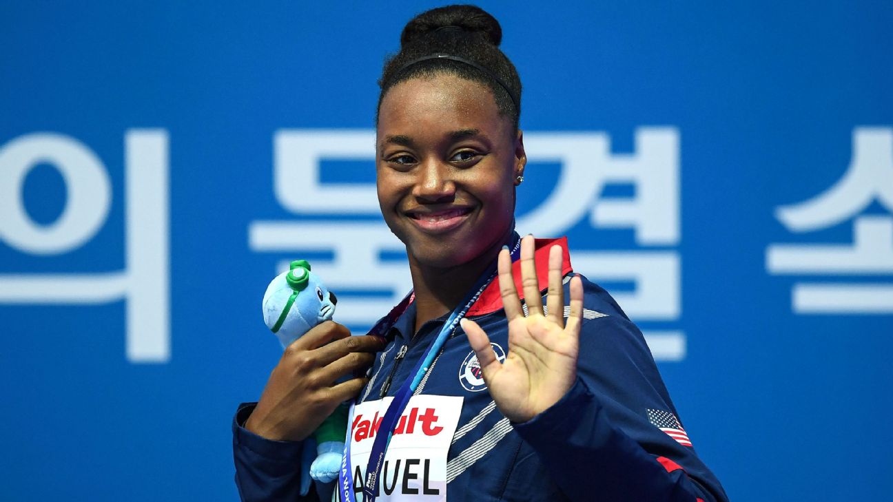 First African-American Woman In History Wins Olympic Swimming Individual  Event : Code Switch : NPR
