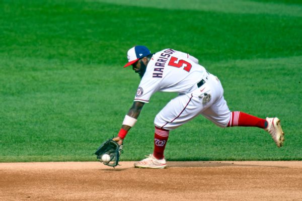 Nationals re-signing Harrison to one-year deal