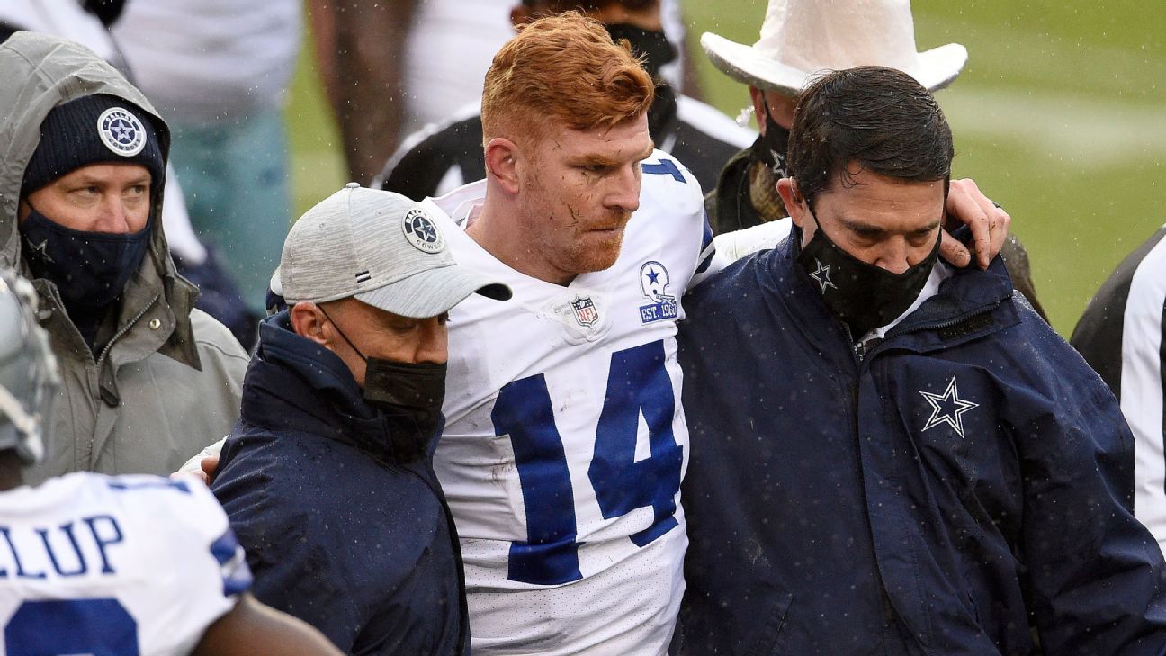 Dallas Cowboys QB Andy Dalton suffers concussion in loss to Washington -  ESPN
