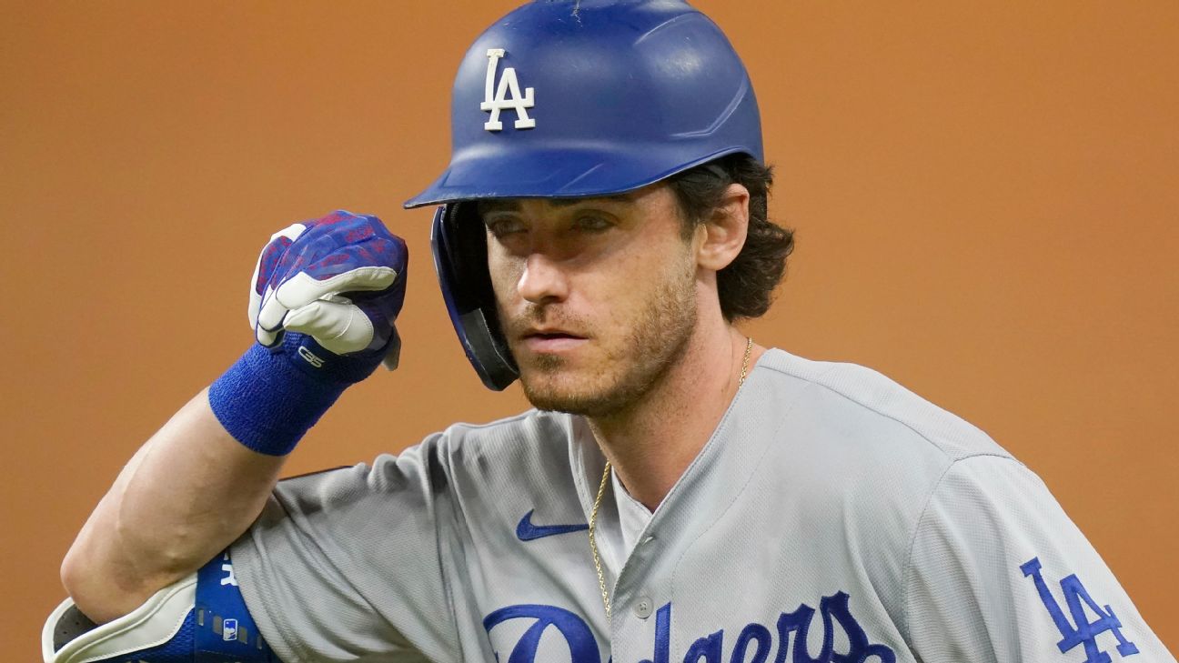 Los Angeles Dodgers' Cody Bellinger, out since April 5, to start Sat