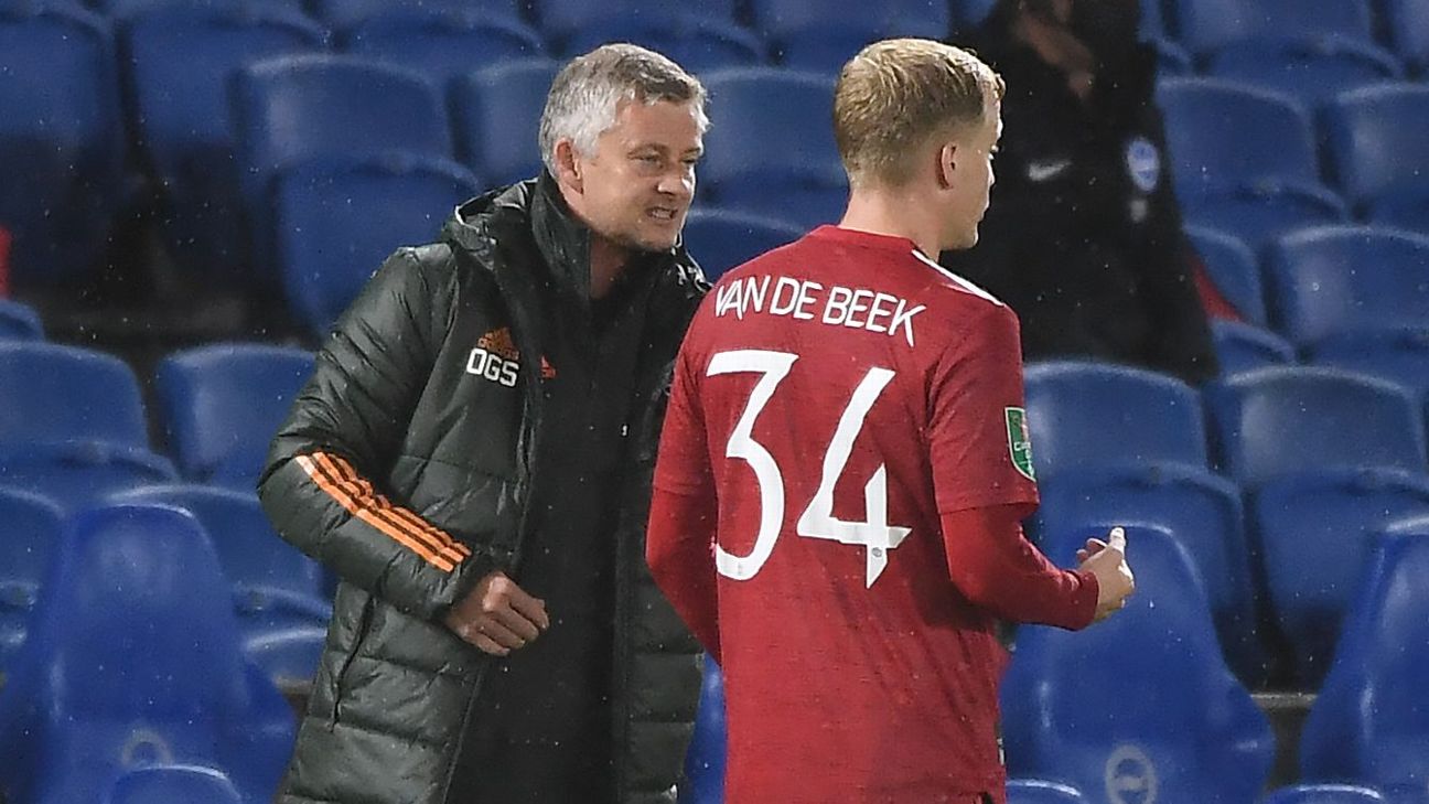 Solskjaer doesn't want Van de Beek to leave Manchester United in January -  ESPN