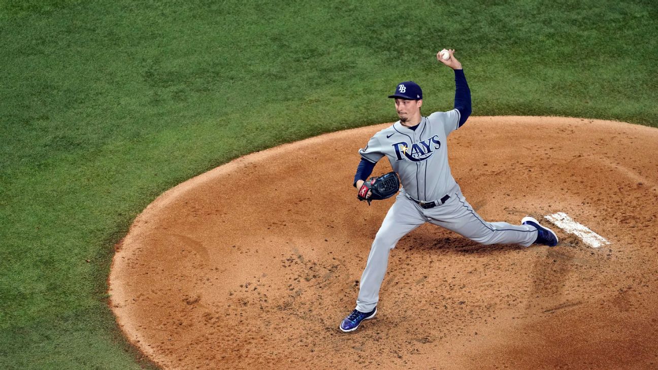 Left-hander Blake Snell's contract with the San Diego Padres expires after  the season. If the Padres don't extend him, he would make an excellent trade  target.