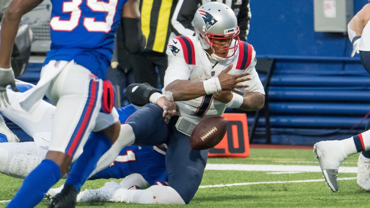 Justin Zimmer forces Cam Newton fumble as Bills beat Patriots 24-21