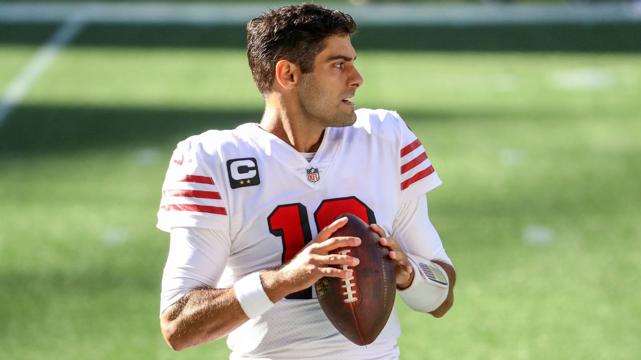 Jimmy Garoppolo ready to help San Francisco 49ers rookie QB Trey Lance -  ESPN