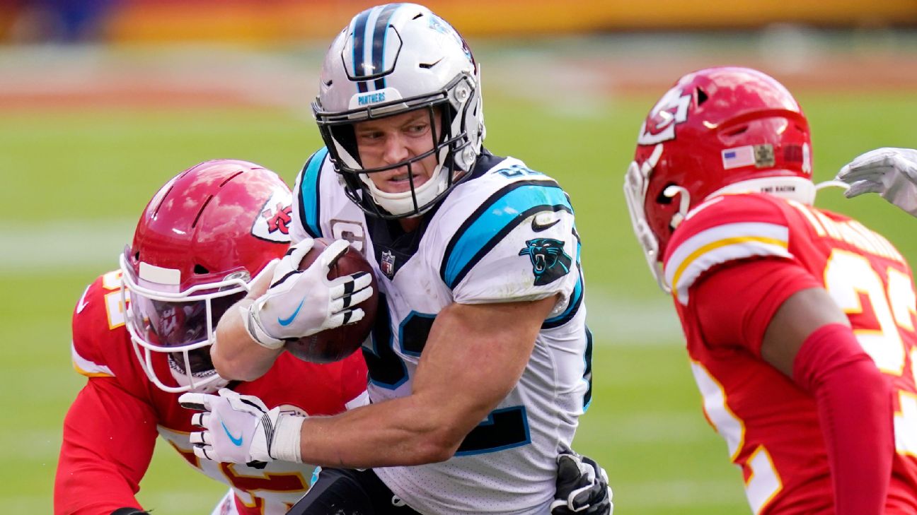 Carolina Panthers RB Christian McCaffrey's status vs. Arizona Cardinals in  question - ESPN