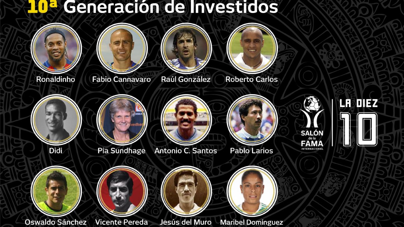 Ronaldinho, Antonio Carlos Santos y Maribel Domínguez encabezan nueva generación del Salón de la Fama