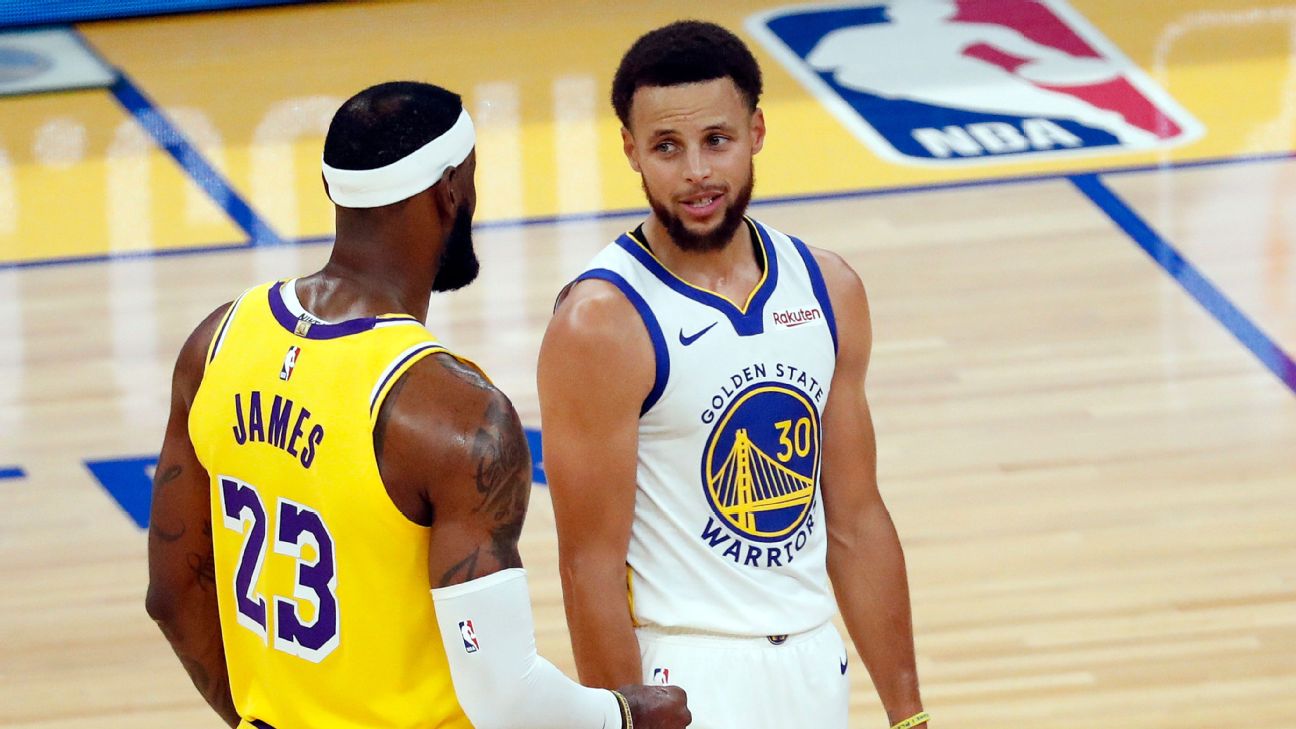 Golden State Warriors star Stephen Curry says LeBron James 'set the  standard' for longevity in NBA - ESPN