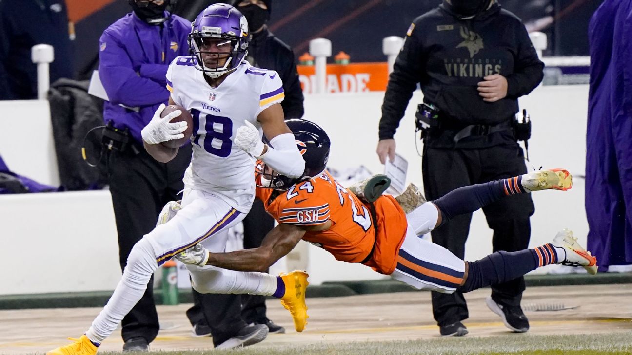 Watch Justin Jefferson make possibly the catch of the year on a  4th-and-long for the Vikings vs. the Bills 