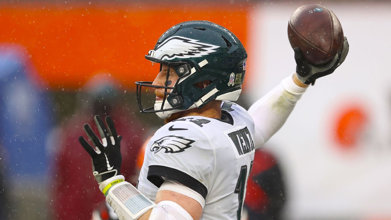 In Philadelphia Eagles' 22-17 loss to Cleveland Browns, Carson Wentz and  Jason Peters were especially bad