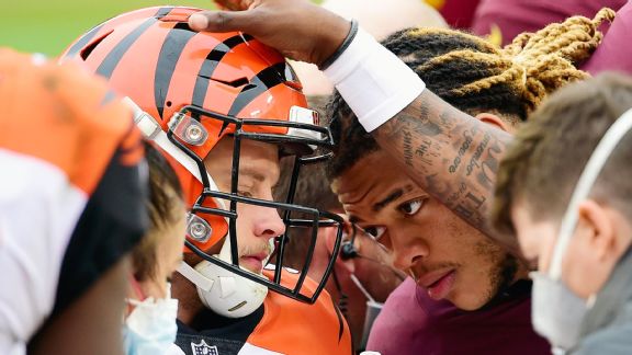 'Prayers up' for 'Joey B': NFL world reacts to injury to Bengals' Joe Burrow