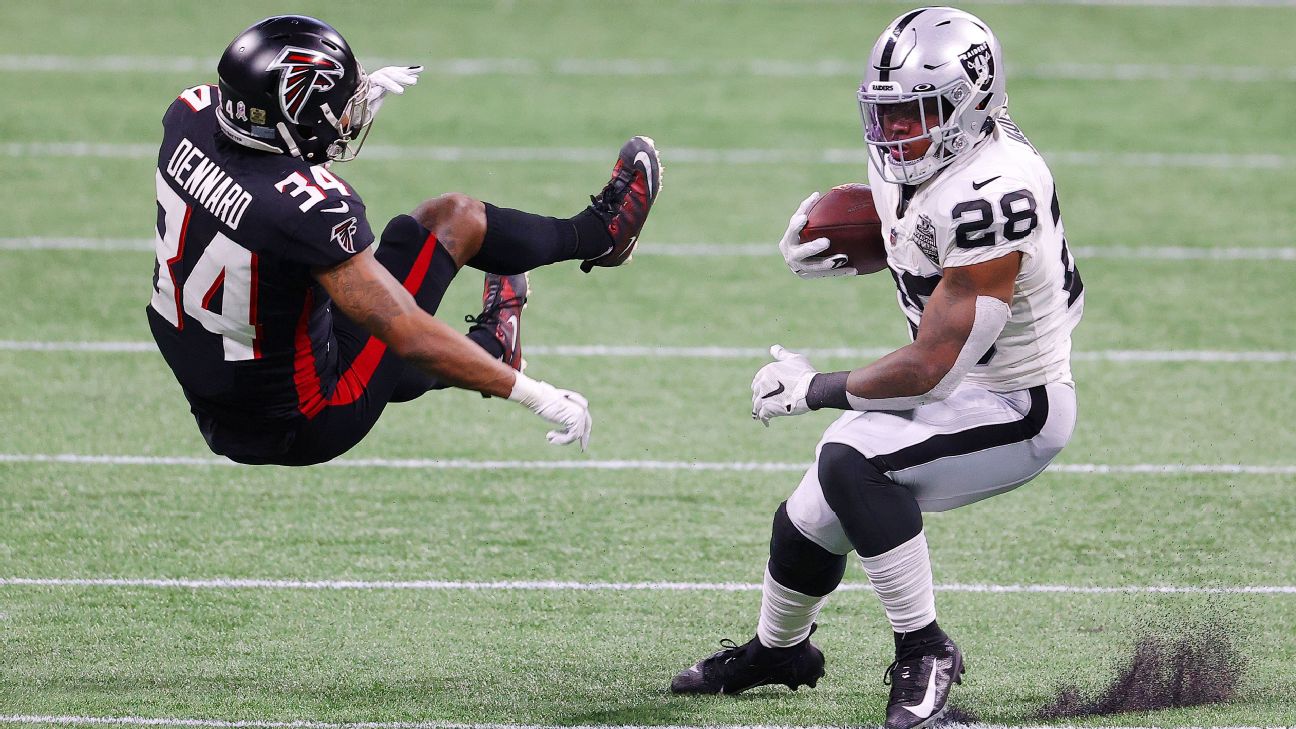 Las Vegas Raiders dominated in blowout loss to the Atlanta Falcons