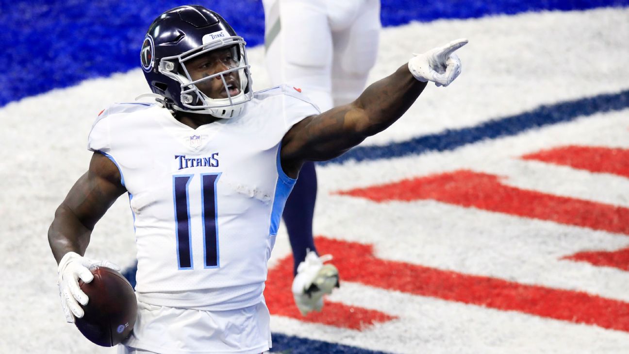 Source -- Tennessee Titans WR A.J. Brown expected to be ready for