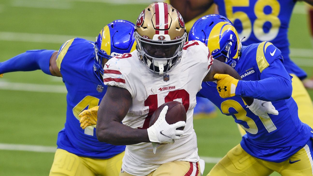 Niners rule out WR Deebo Samuel (hamstring) for Sunday's game vs. Rams