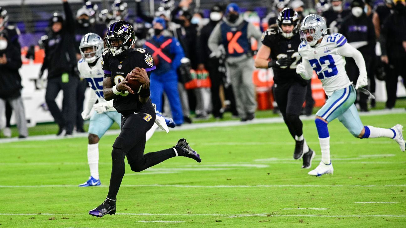 Lamar Jackson jukes multiple defenders for a Ravens TD - Stream the Video -  Watch ESPN