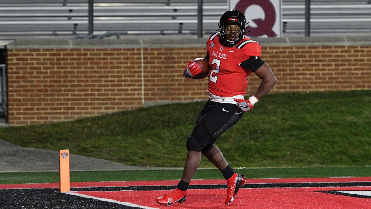 Ball State Cardinals' top running back, Caleb Huntley, opts out of MAC  title game - ESPN