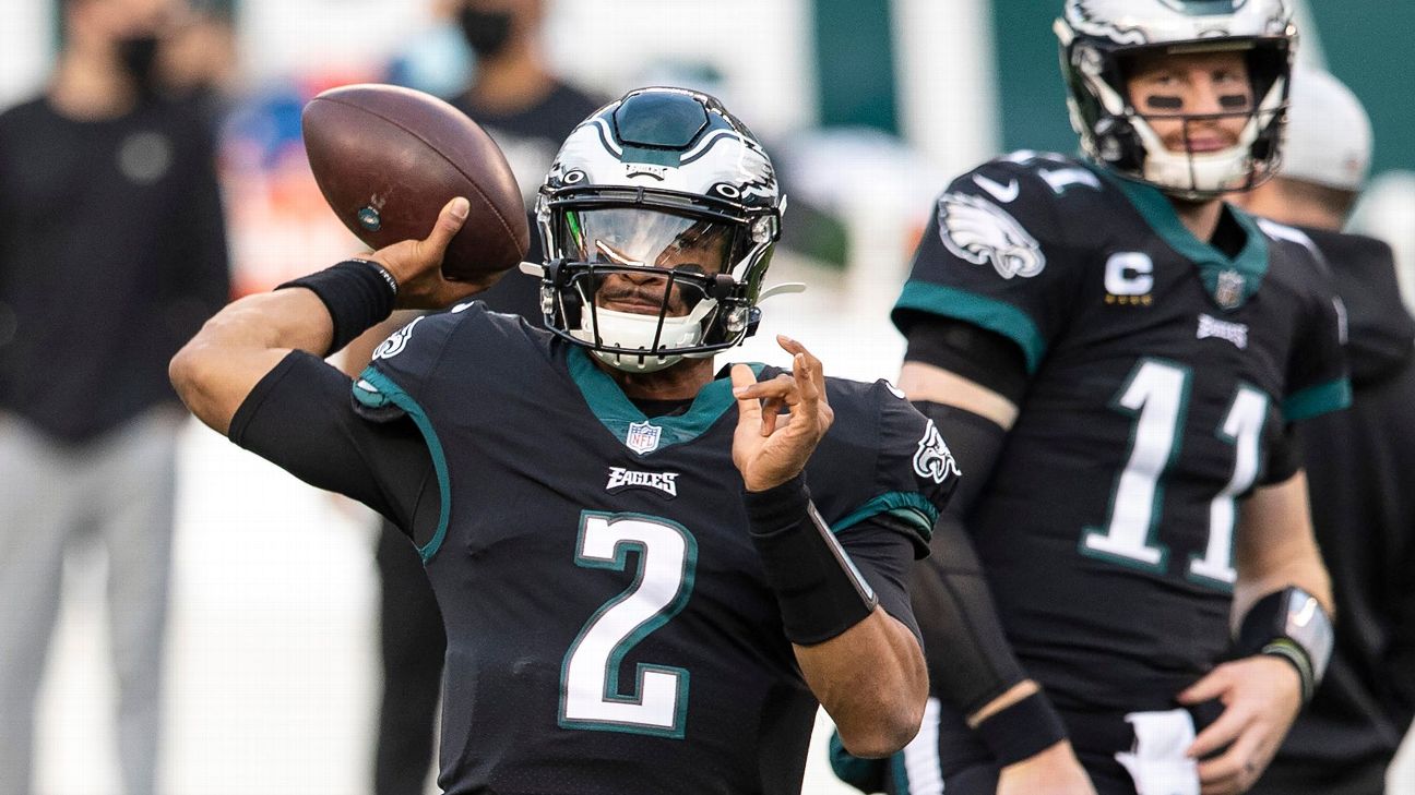 In first NFL start, Jalen Hurts helps Eagles beat Saints 24-21 - WHYY