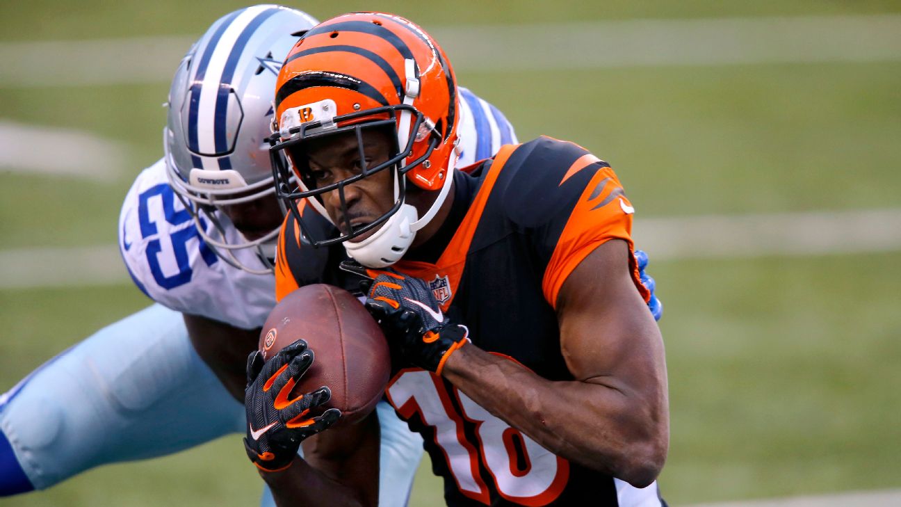 For the second time in his career, Bengals wide receiver A.J.