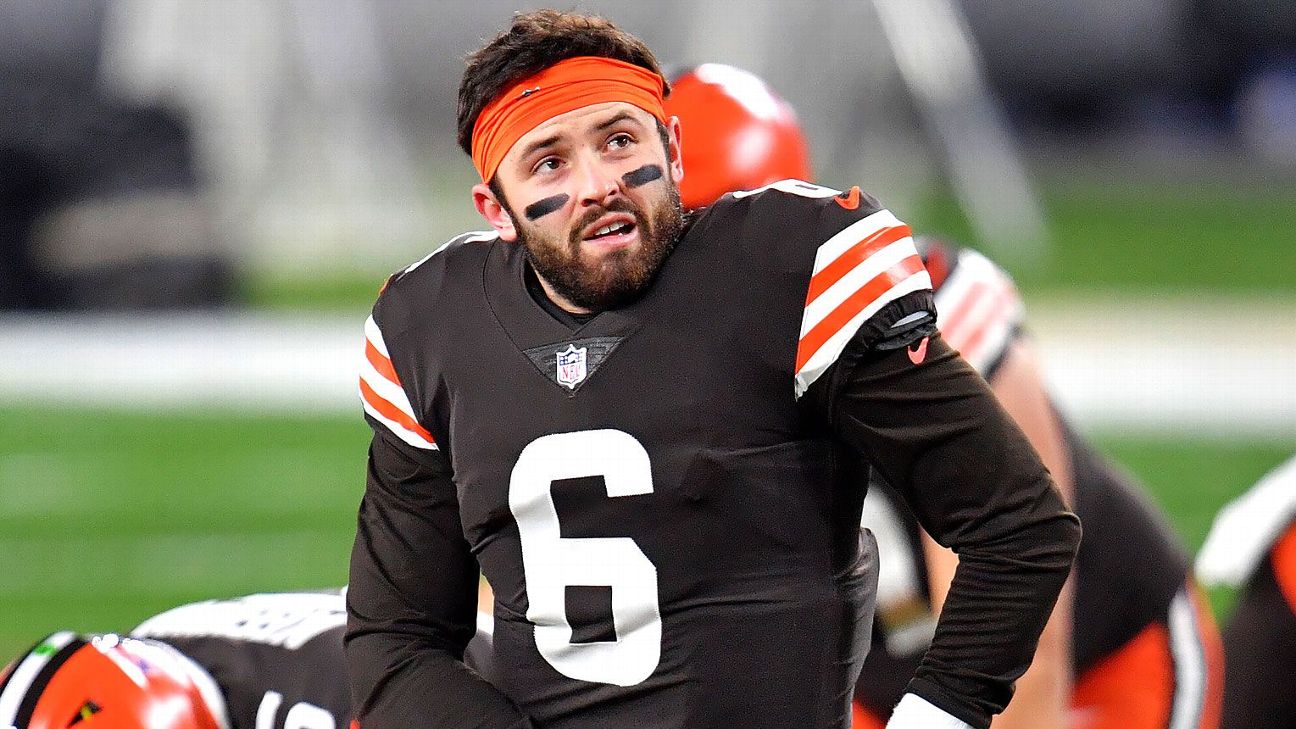 Mayfield throws 4 TDs in 1st half, Browns beat Titans 41-35