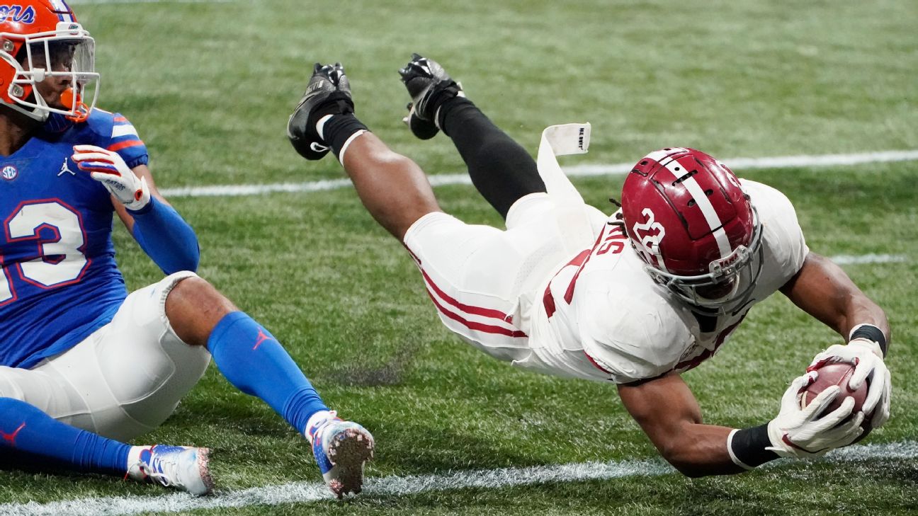 Najee Harris Game Used collage