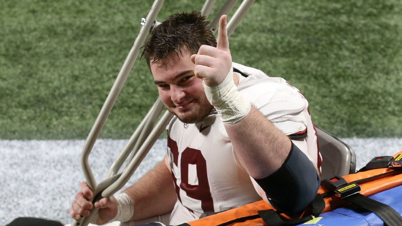 Landon Dickerson gets cool moment at end of Alabama win