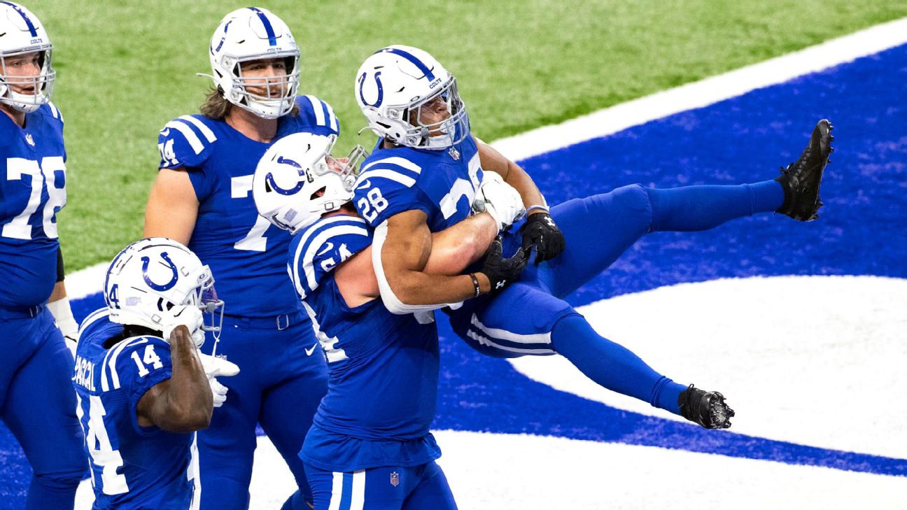 Jordan Wilkins finds the end zone. - Indianapolis Colts