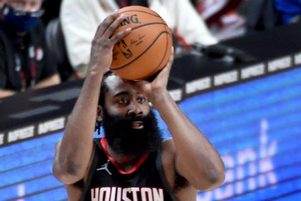 Harden scores 44 in loss, grades debut 'all right'
