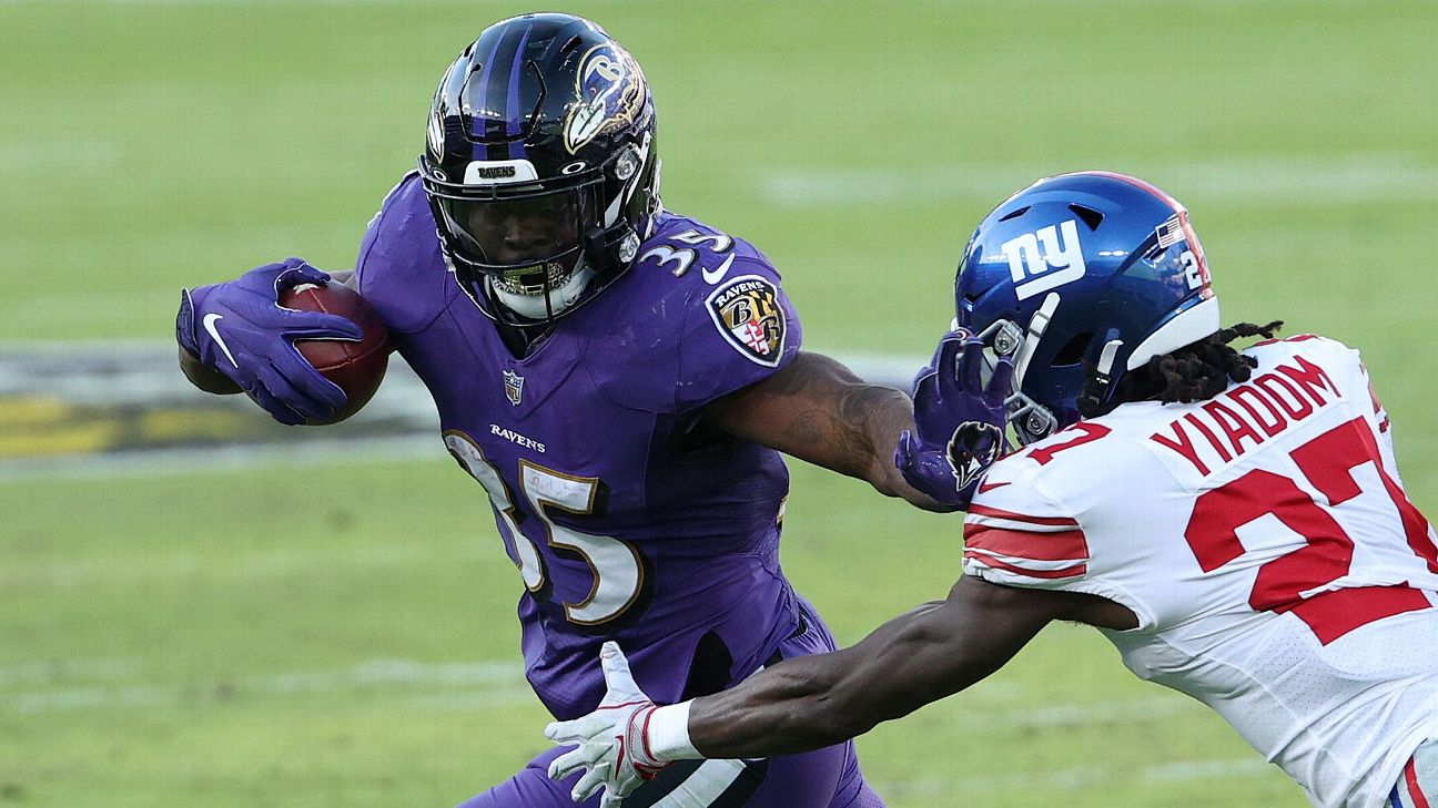 Gus Edwards injury update: Ravens RB cleared of concussion for