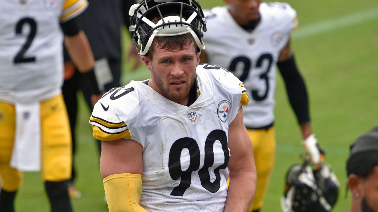 Steelers' TJ Watt practices, says knee is OK after cut block –