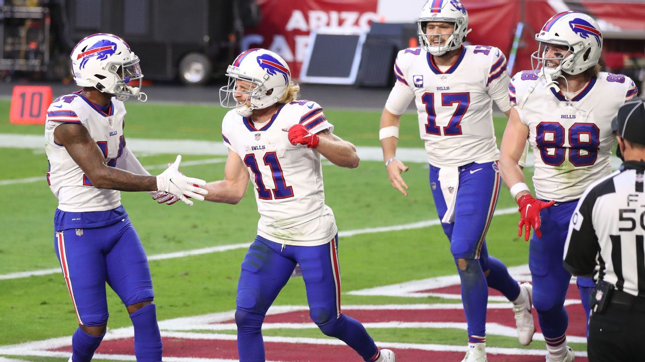 Buffalo Bills Champion Cole Beasley 11 Stefon Diggs 14 Josh Allen