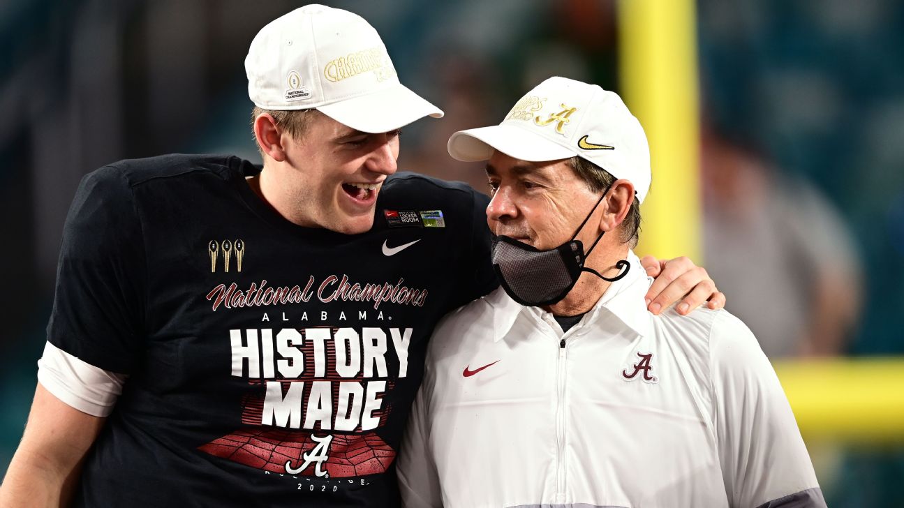 Alabama wins 2020 CFP title behind DeVonta Smith's record