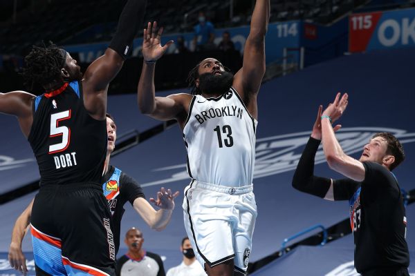 Nets 'catching a rhythm,' drop 147 to rout OKC