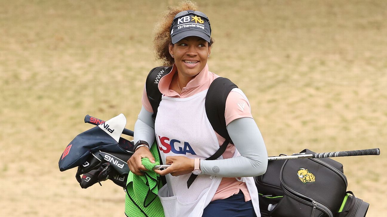 Taneka Mackey, only Black woman to caddie full time in LPGA, didnt let an  MS diagnosis defer her dreams - ESPN