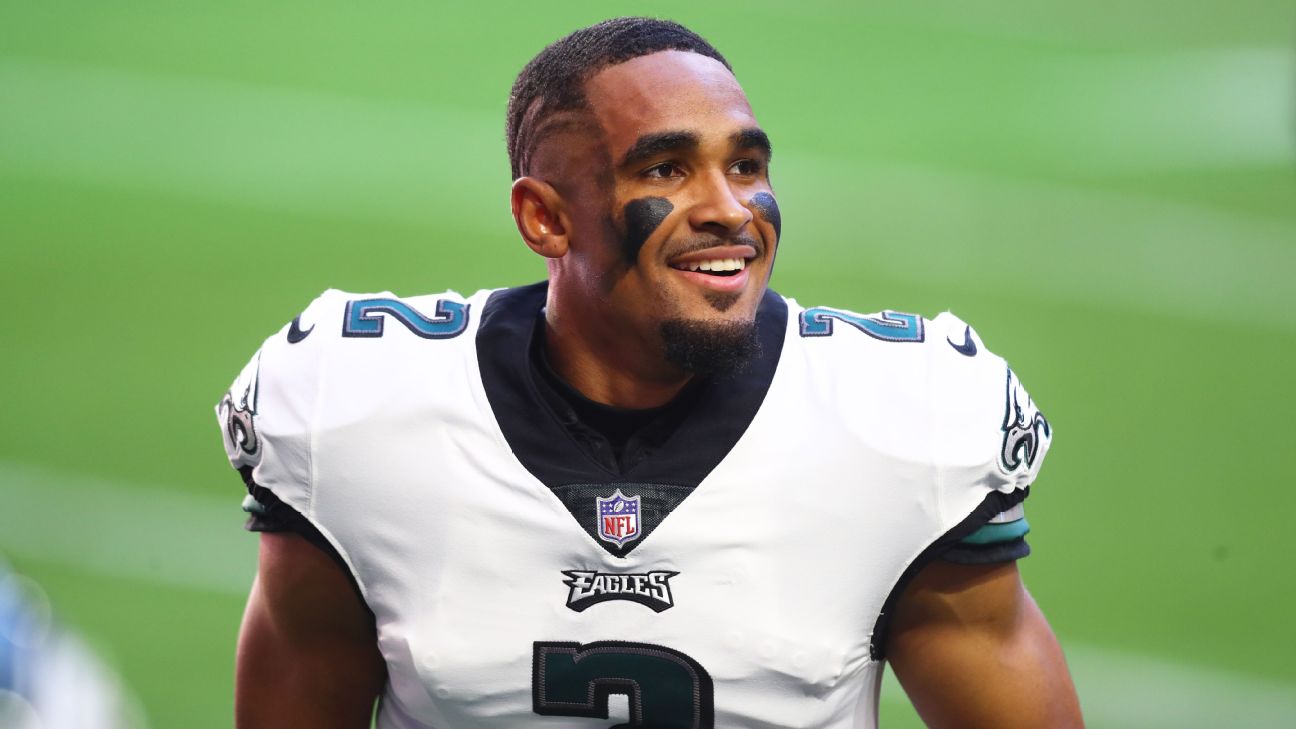 Philadelphia Eagles QB Jalen Hurts switches uniform to No. 1  6abc