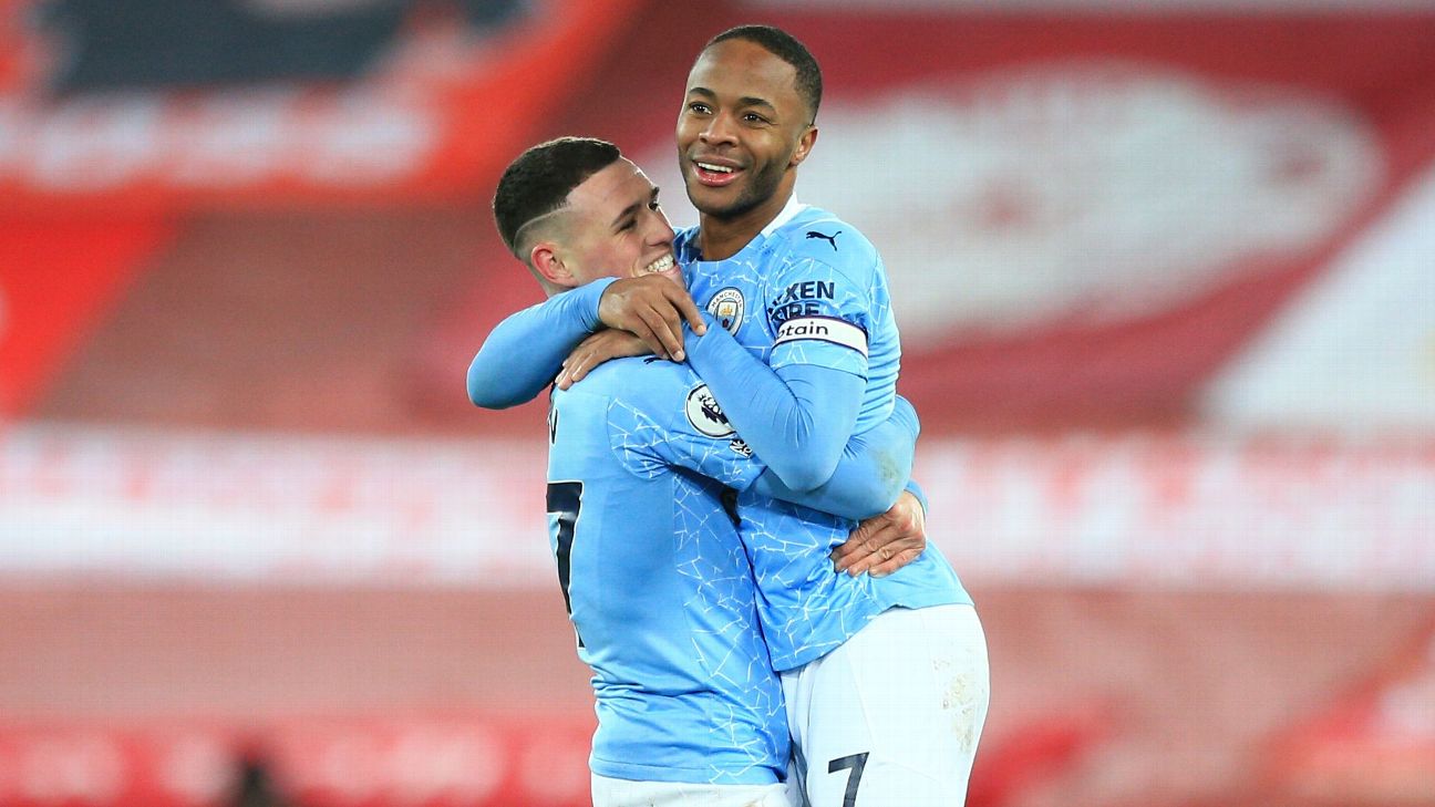 Foden 9 of 10 Sterling 8 of 10 as Manchester City power past Liverpool