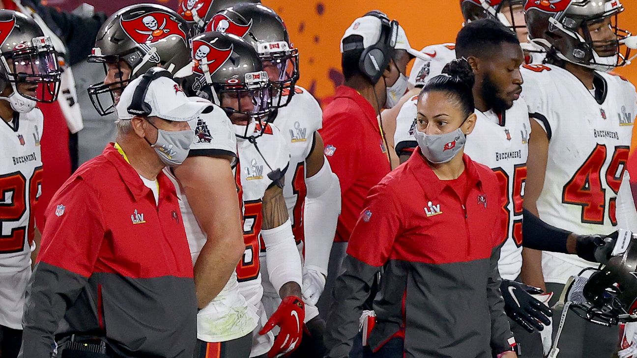 Tampa Bay Buccaneers assistants Lori Locust, Maral Javadifar first