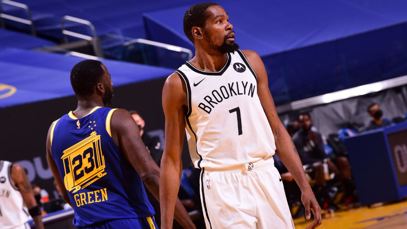 Brooklyn Nets star Kevin Durant returns to practice, ready to face Golden  State Warriors - ESPN