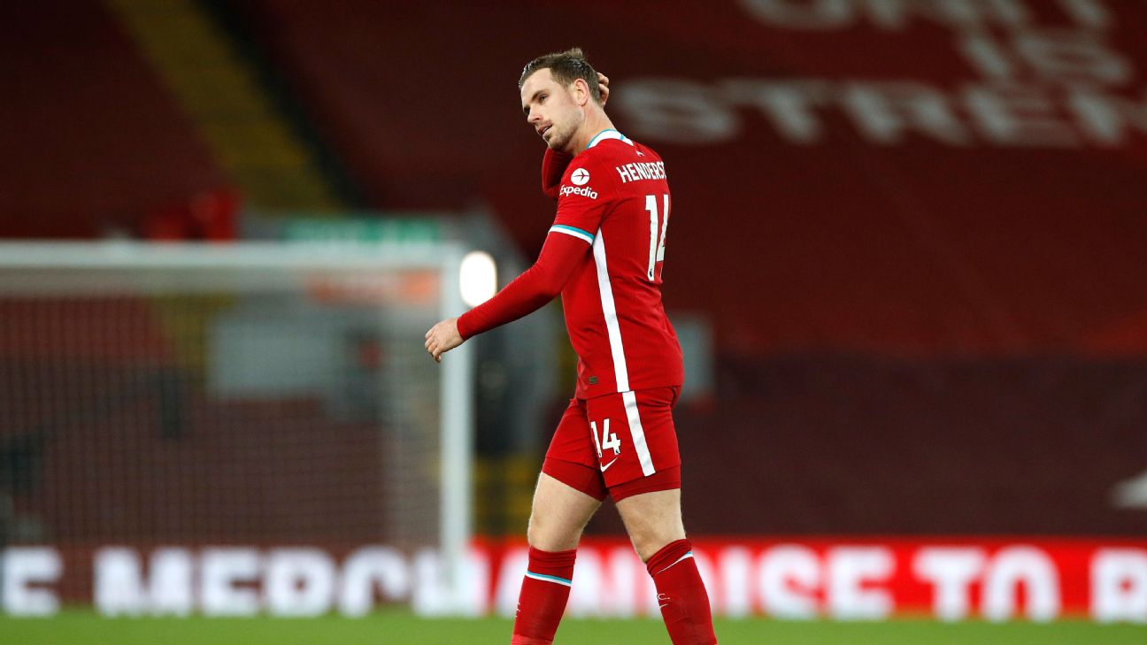 Liverpool injury blow: Henderson out until April