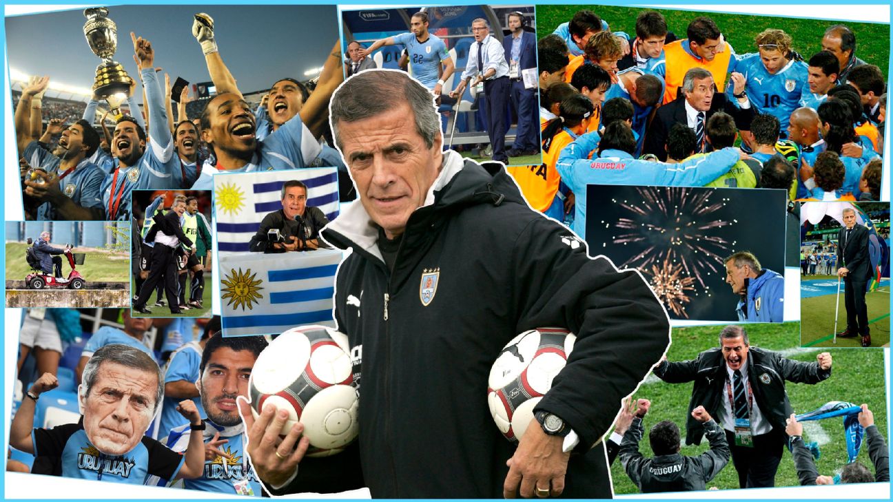 A Tabárez, con cariño: Estrellas del futbol de Uruguay se despiden del  'Maestro