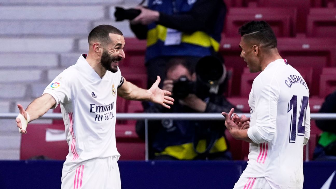 Casemiro 8/10, Benzema 7/10 as Real Madrid snatch derby draw