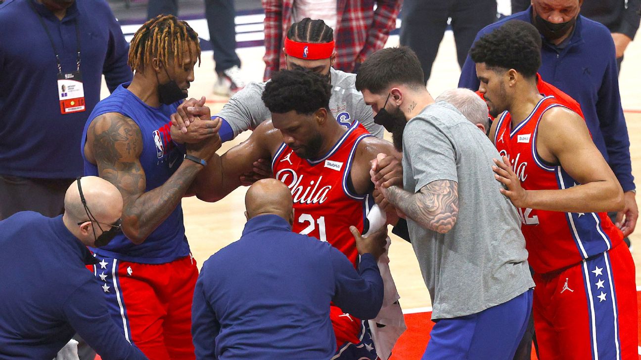 Philadelphia 76ers star Joel Embiid has bone bruise in knee, to be reevaluated in 2 weeks