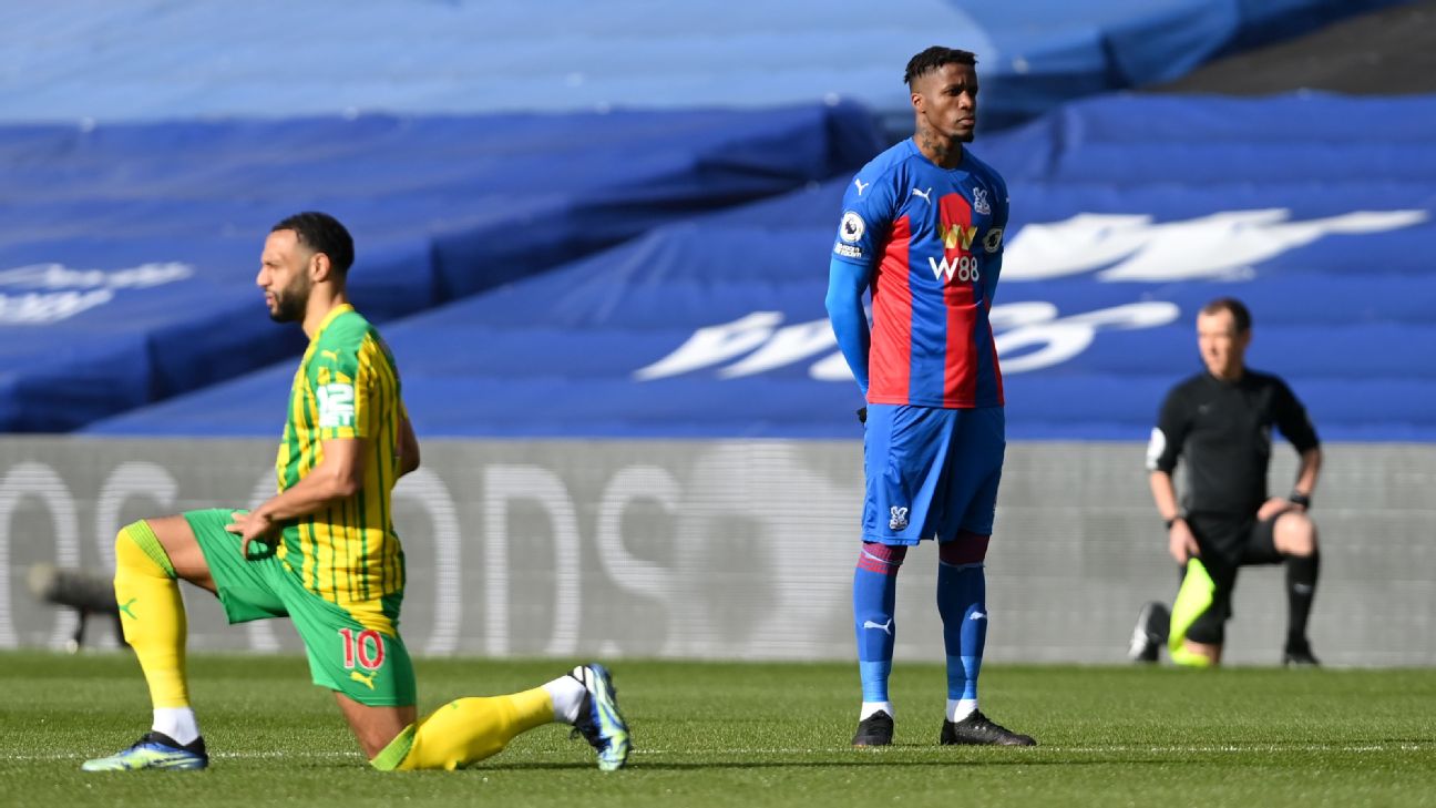 Zaha first Prem player not to kneel pre-game