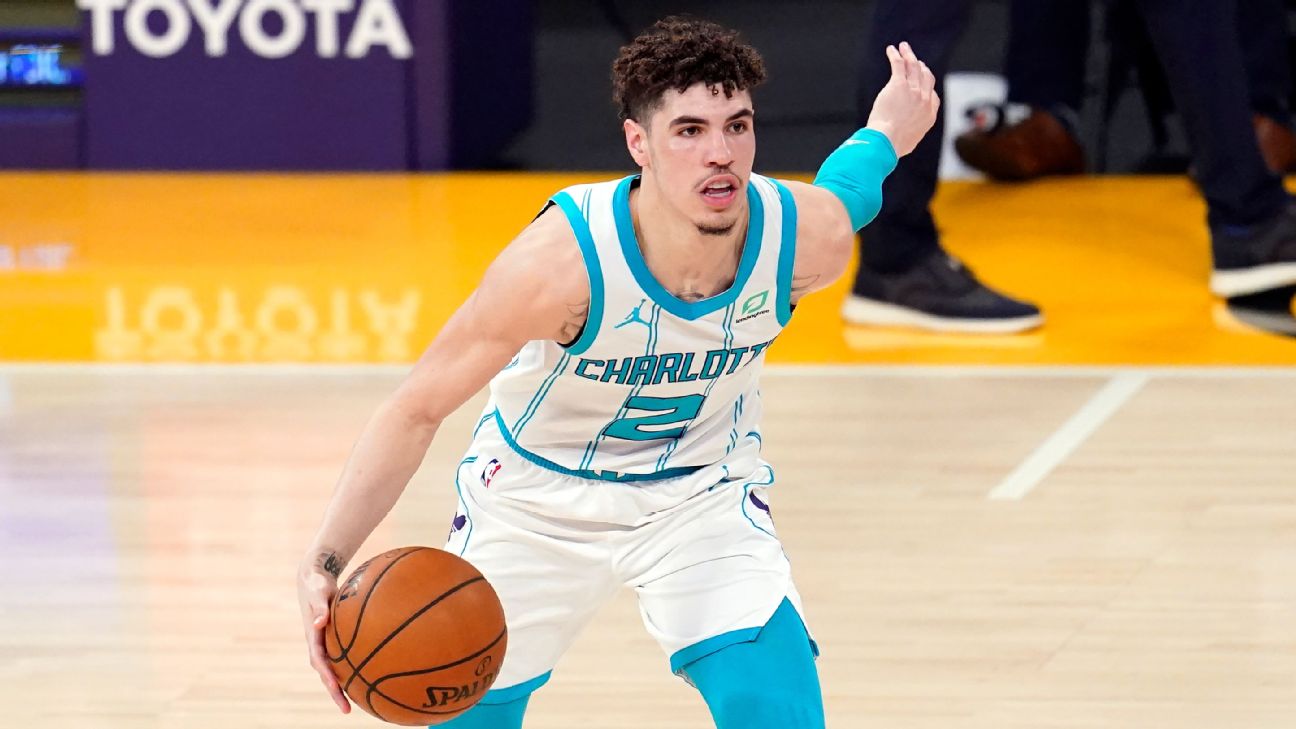 Charlotte Hornets star LaMelo Ball returns to No. 1 jersey number - ESPN