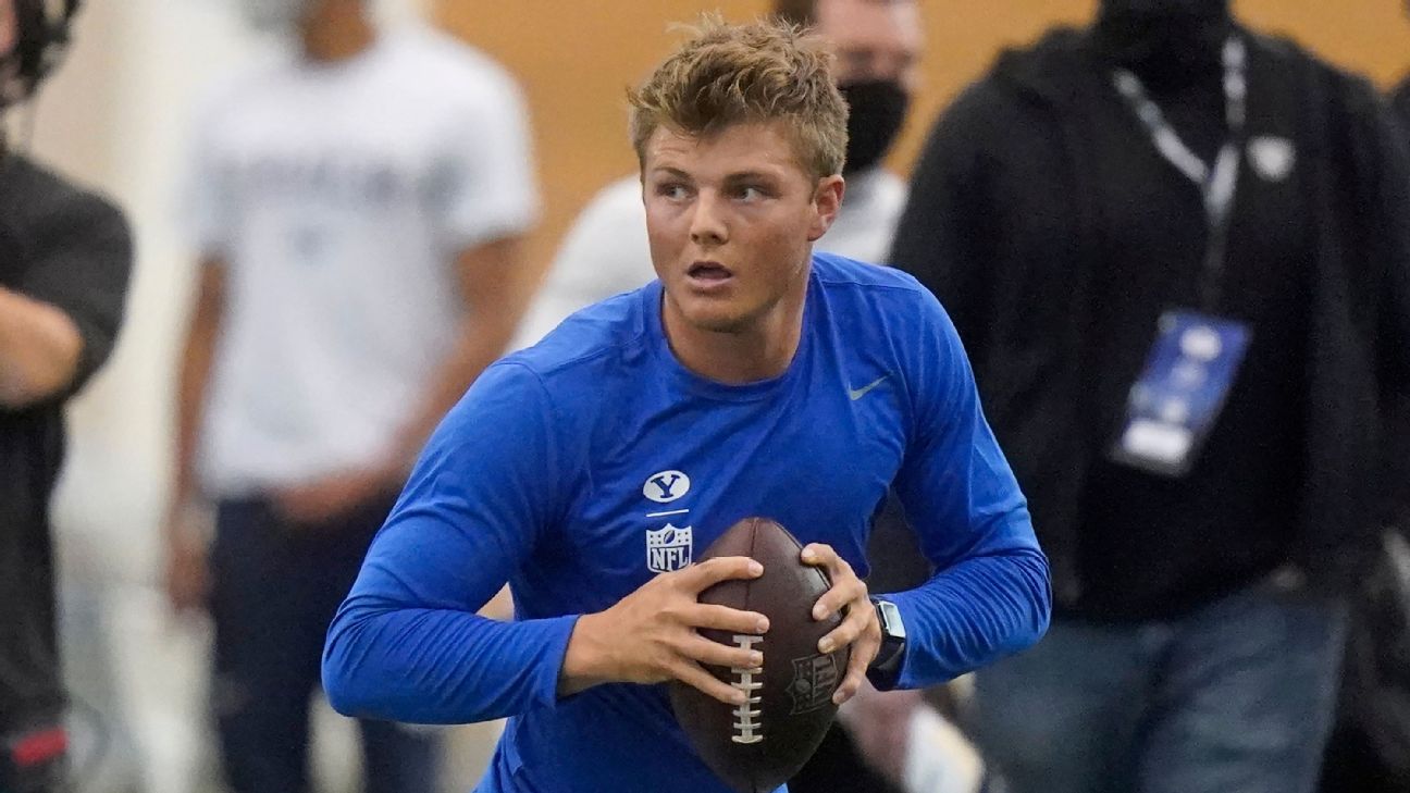 Jets draft BYU QB Wilson, trade up to take USC G Vera-Tucker