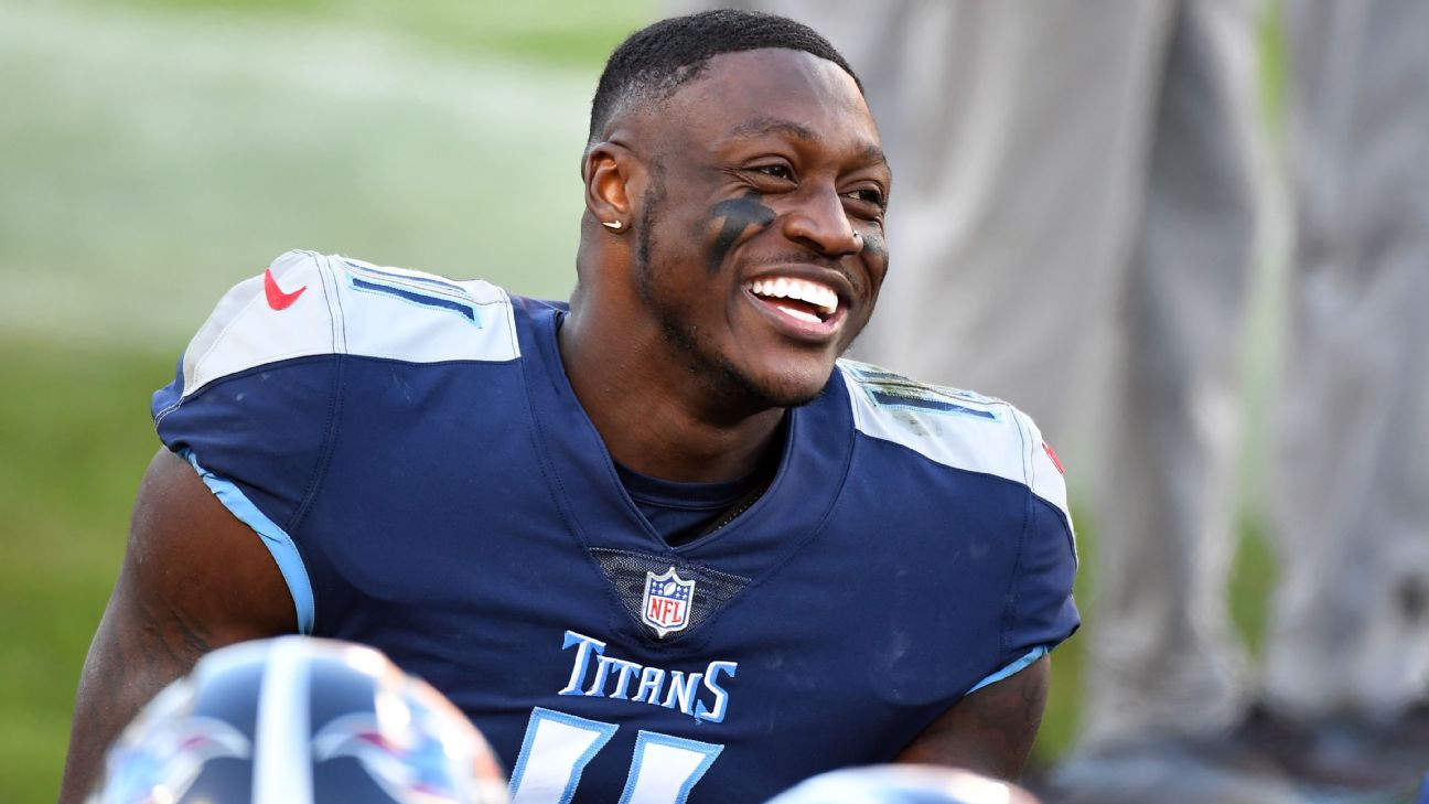 A.J. Brown injury news: Titans WR returns to full practice on