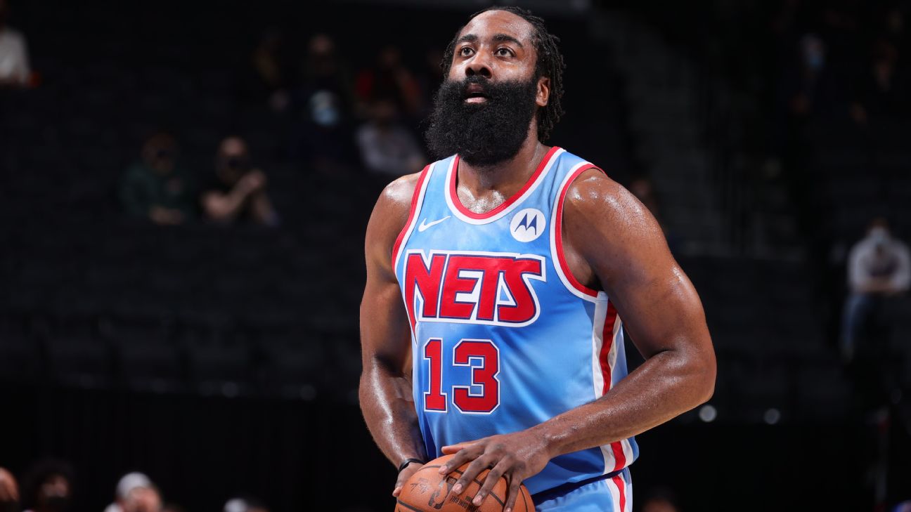 Brooklyn Nets' James Harden leaves game vs. Houston Rockets with right