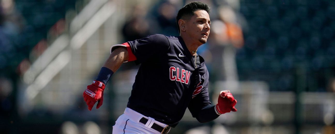 Cleveland Indians second baseman Andres Gimenez (0) is seen