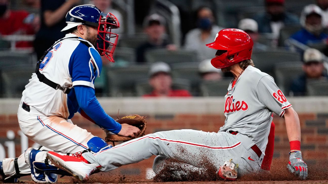 Braves rip replay review after upheld call at plate keys Phillies' win