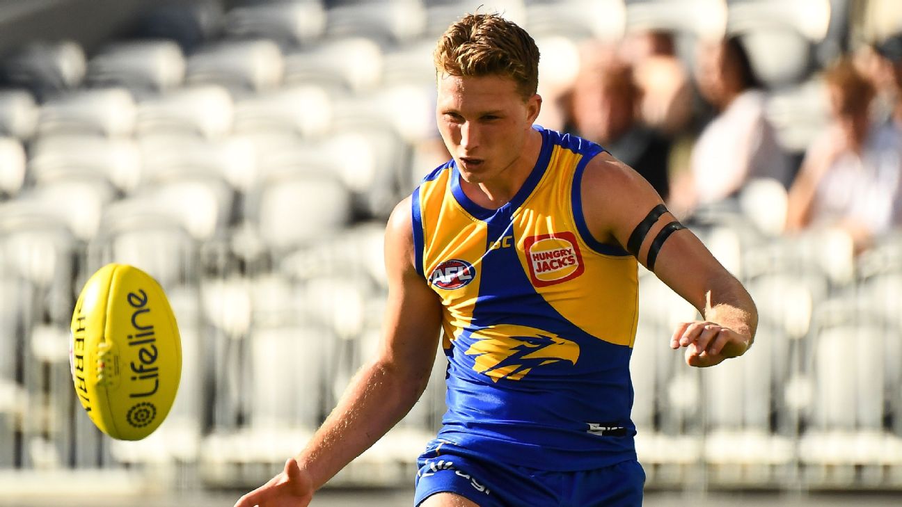 Afl 2021 Ex Brisbane Lion Alex Witherden Ready For West Coast Eagles Debut [ 729 x 1296 Pixel ]